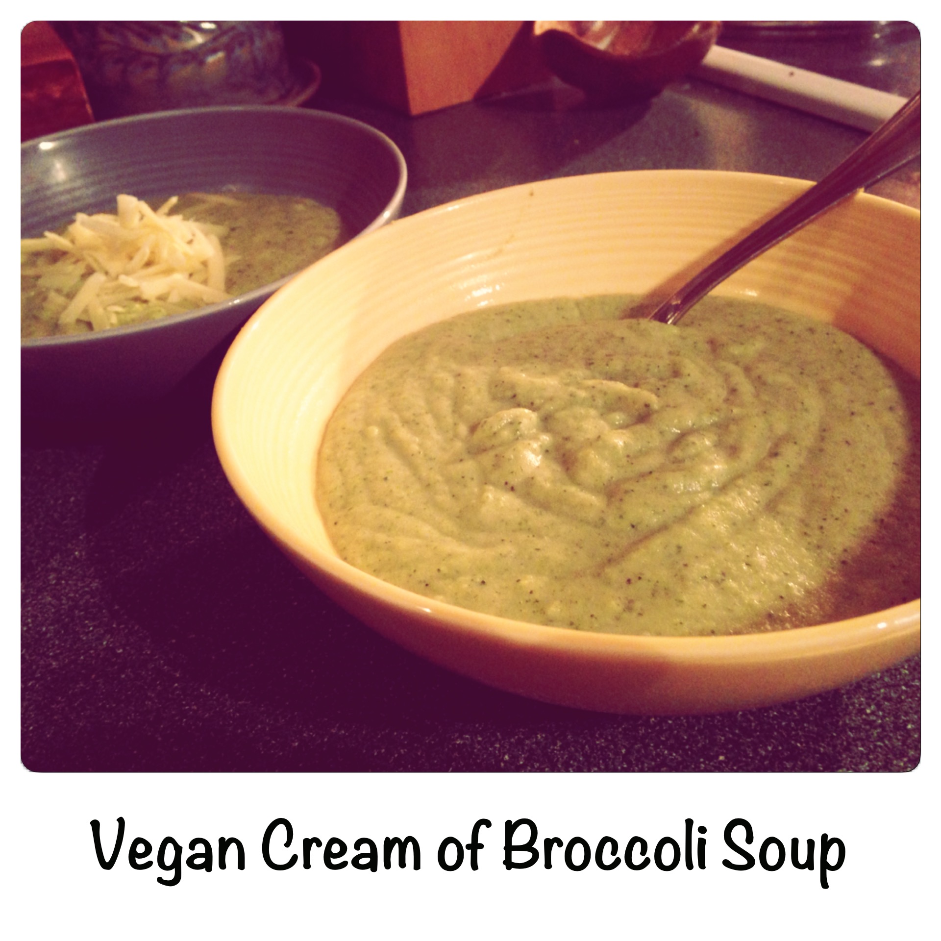 For Real:  A Tasty Vegan Cream of Broccoli Soup